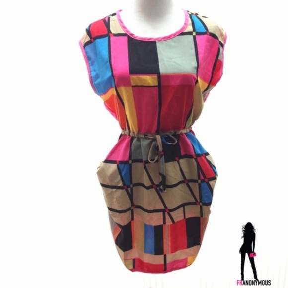 Dresses & Skirts - Colorful Colorblock Mini/Tunic